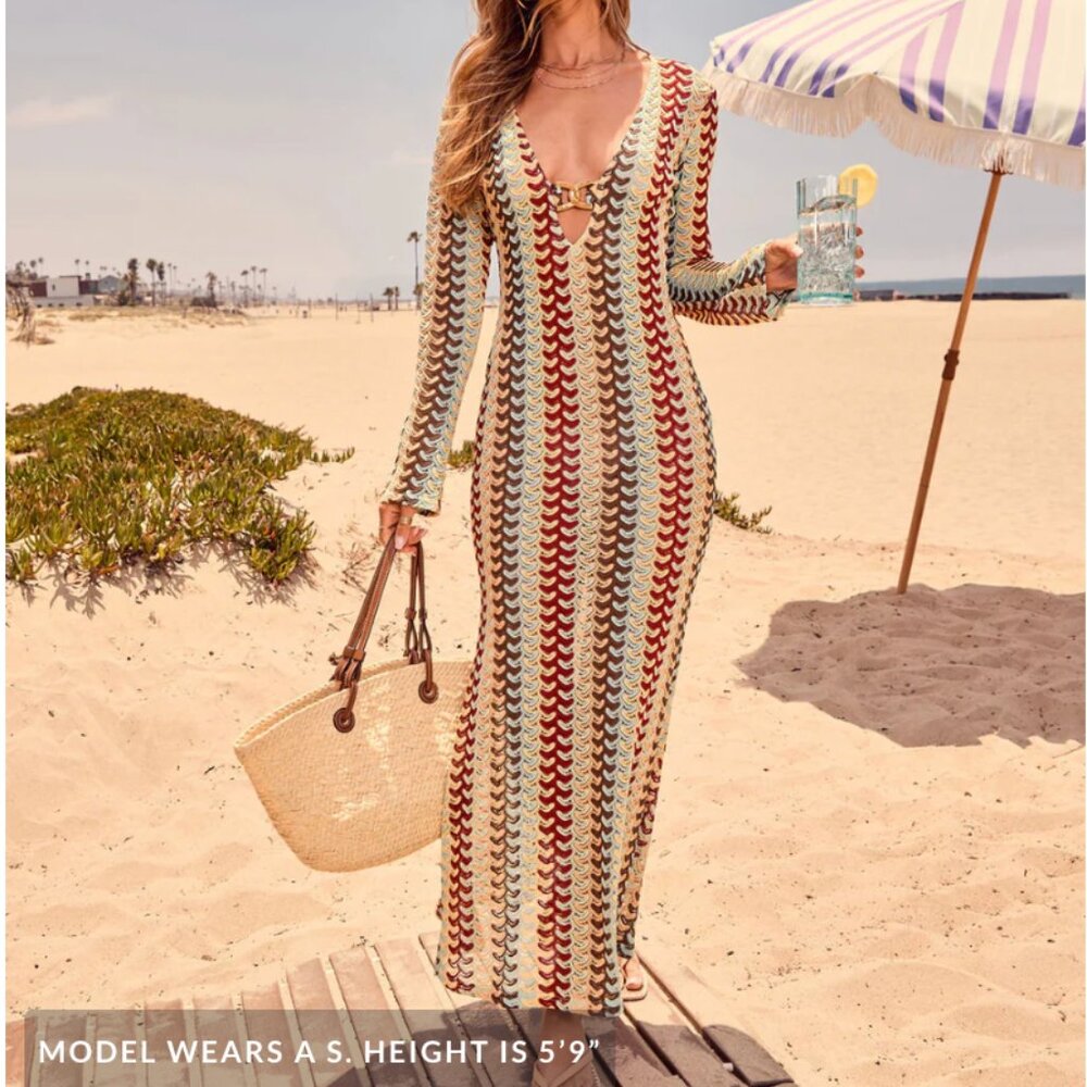 Sunchaser Crochet Cover Up Maxi Dress | Vici